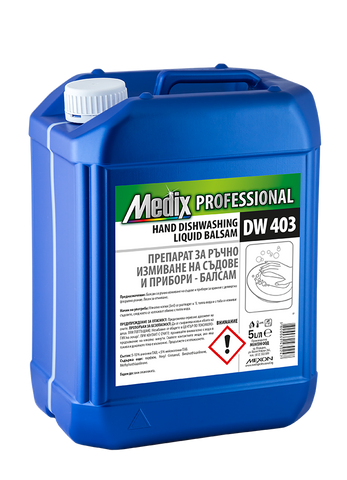 DETERGENT VASE MANUAL 5L MEDIX PROFESSIONAL DW 403,404,405, - Gel concentrat pentru spălat vase manual