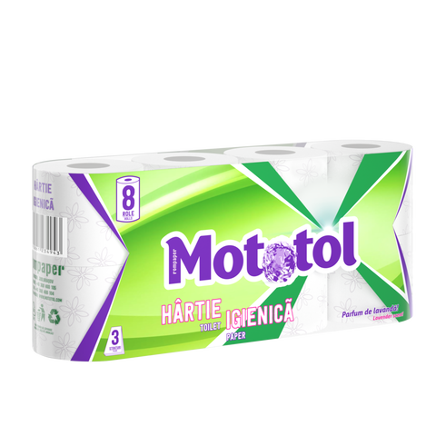 Hârtie igienică 3 straturi, Mototol DeLuxe, alba, buc/set - pentru toalete, bai, etc.