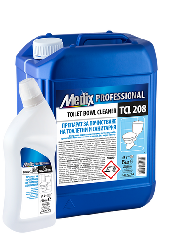 DETERGENT VAS TOALETĂ 5L MEDIX PROFESSIONAL TCL 208, 209, 217 - Soluție de curățat toalete și obiecte sanitare (ocean)