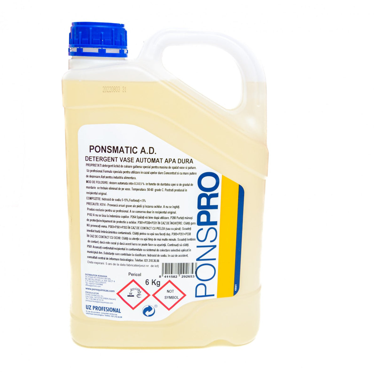 PONSMATIC AD 5L - Detergent lichid pentru masina de spalat vase