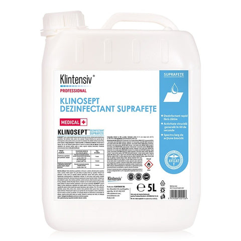 KLINOSEPT® – Dezinfectant rapid pentru suprafete RTU – pe baza de alcool, 5 litri