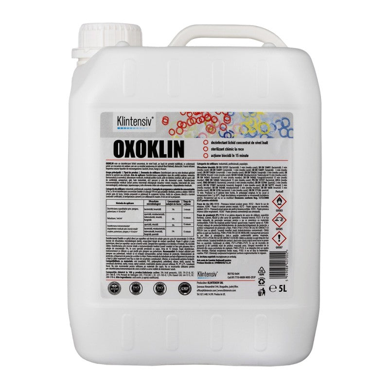 OXOKLIN Dezinfectant de nivel inalt, 5 litri - dezinfectant instrumentar medical, tacamuri, etc.