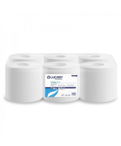 Prosoape Rola hartie, 2 straturi, 100% celuloza, albe, 100 metri, 435 portii, Lucart 861078, pachet 6 role