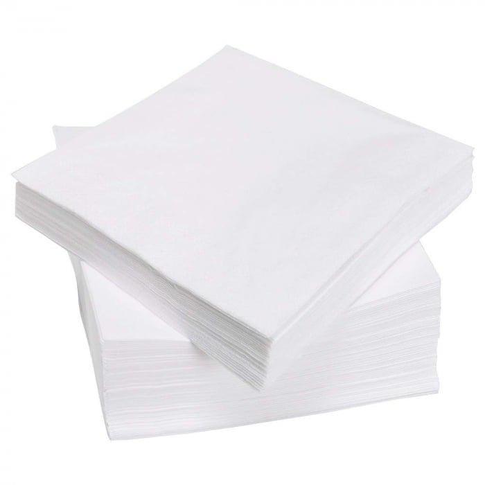 Servetele Albe, 1str, 33x33cm, 500buc pe pachet - pentru catering, restaurante, cantine