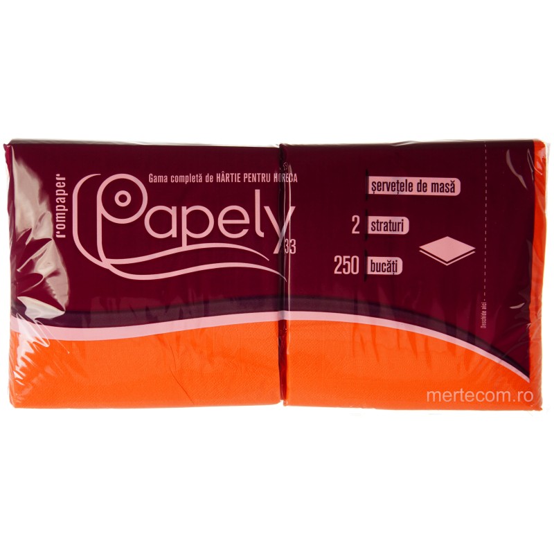 Servetele masa colorate Papely 33cmx33cm 2straturi 250bucati