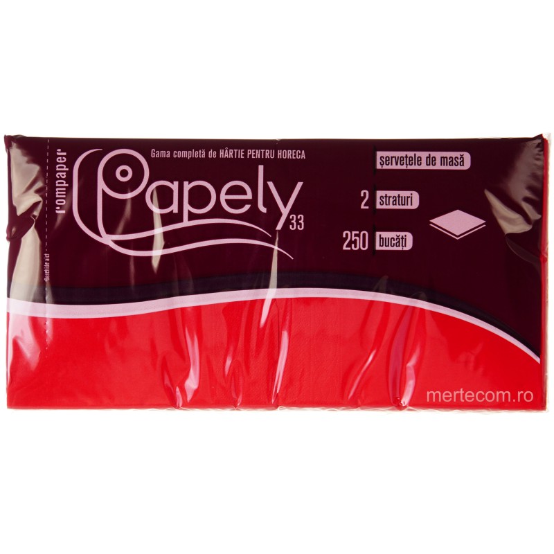 Servetele masa colorate Papely 33cmx33cm 2straturi 250bucati
