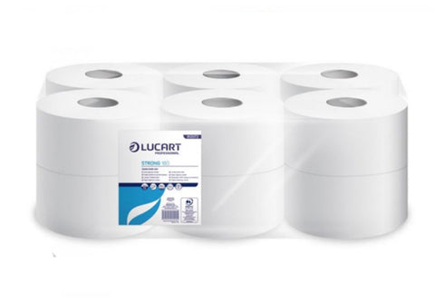 Prosoape Rola hartie, 2 straturi, 100% celuloza, albe, 100 metri, 435 portii, Lucart 861078, pachet 6 role