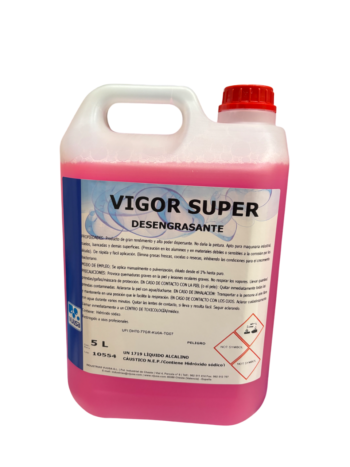 VIGOR SUPER 5L - DEGRESANT PUTERNIC - pentru degresare diverse suprafete, inclusiv gresie